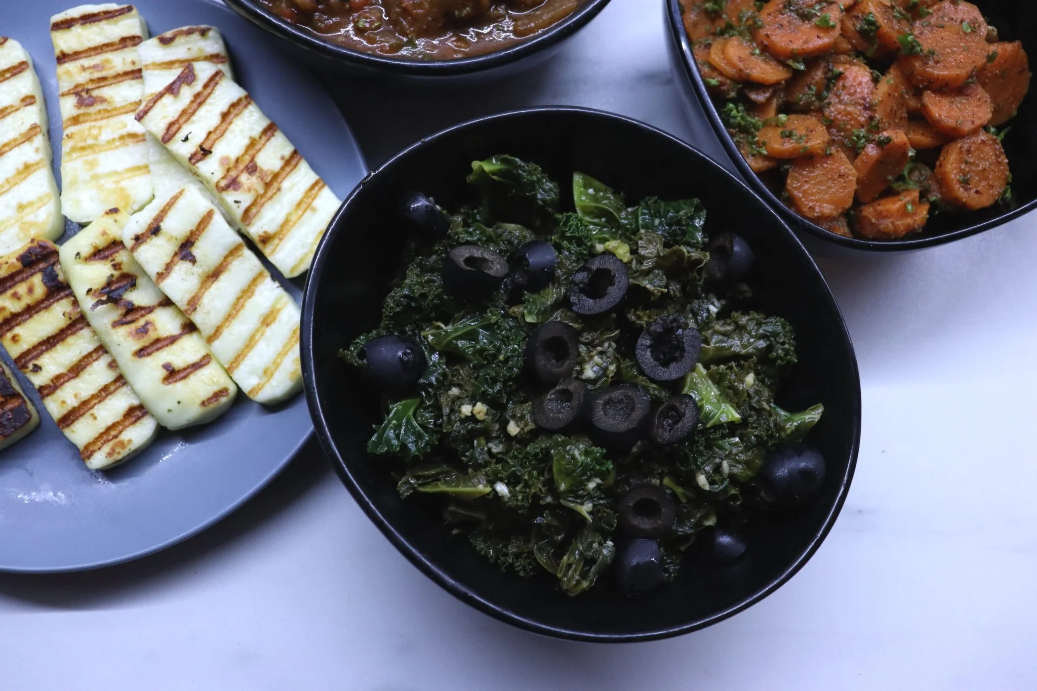 Bakoula (Morrocan spinach and kale salad)