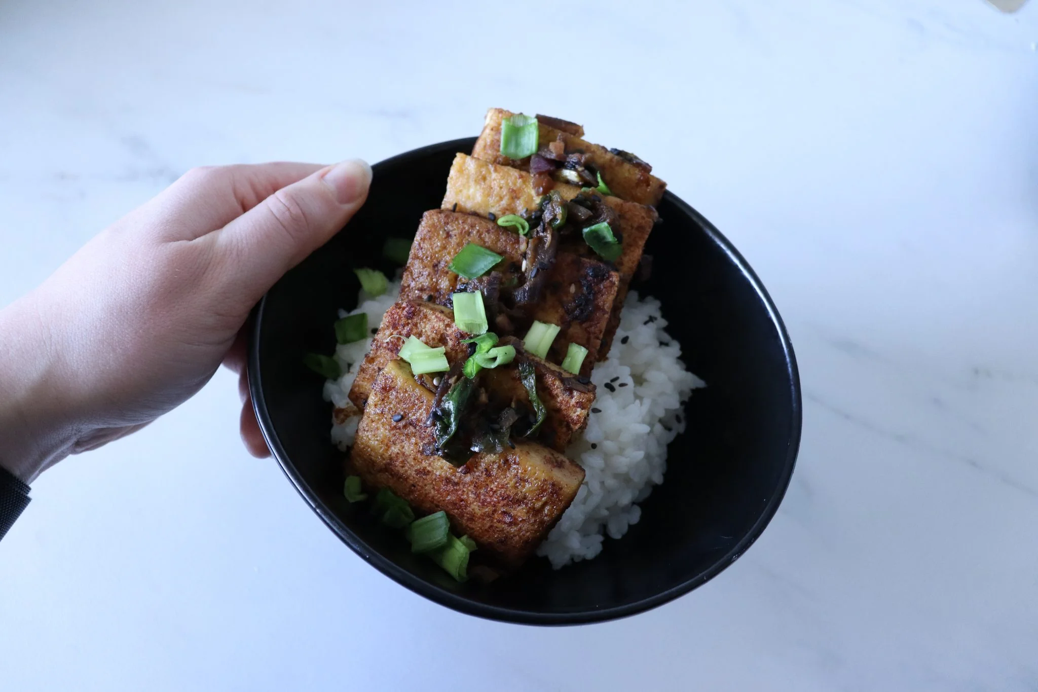 Aštriai troškintas tofu (dubu-jorim)