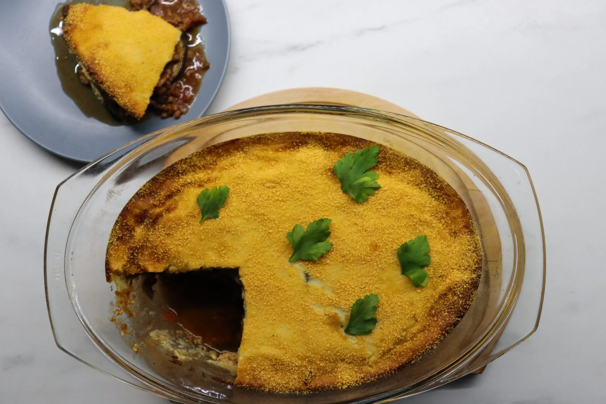 Moussaka (greek eggplant and meat lasagna)